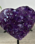 Deep purple Amethyst Heart - Metal Stand included - HST0298