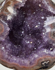 XXL Natural Amethyst Geode with Beautiful REd Banding - MWS1389
