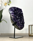 Top Grade Uruguayan Amethyst Crystal Geode - Metal Stand Included - MWS2256