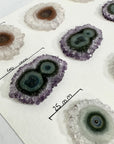 Amethyst, Quartz Agate & Green Jasper Stalactite Slices Wholesale Flat - Ideal for Pendants - STS0026