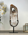 Large Natural Quartz Slice with Metallic Stand - MWS2248