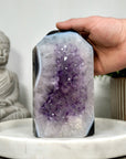 Blue Banded Agate & Amethyst Stone Tower - STP0153