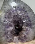 Amethyst & Quartz Flame Caving Geode - FST0149