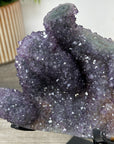 Natural Amethyst Stalactite Formation on Metal Stand – Elegant Crystal Display from Uruguay - MWS2408