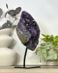 Natural Amethyst Crystal Cluster with Stand from Uruguay - MWS3175
