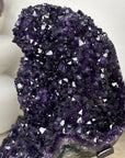 A Grade Natural Amethyst Crystal Specimen on Metal Stand - MWS3390