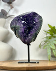 Natural Amethyst & Green Jasper Geode on Stand - MWS3130
