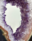 Amethyst Geode Slice Portal with Purple Crystal Center for Home Decor - MWS2657