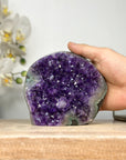 Amethyst Crystal Cluster Geode – Purple Druzy Display for Home Decor - CBP1152