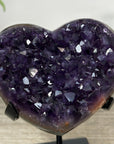Deep purple Amethyst & Green Jasper Stone Heart - HST0301