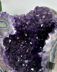 Uruguayan Amethyst Geode with Deep Purple Crystals & Agate Shell - MWS2893