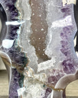 Uruguayan Blue Banded Agate with Quartz Crystals Statement Piece - CBP1402