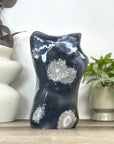 Unique Art Agate & Quartz Geode for Home Decor - Urguayan Statement Piece - CBP1401