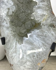XXL Natural Green Sugar Quartz Specimen Statement Piece on Metal Stand - MWS3366
