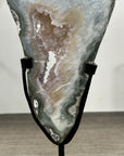 Natural Quartz Stone Slice on Metal Stand - MWS3003