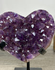 Amethyst Stone Heart, Metal Stand Included - HST0296