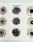 Natural Amethyst & Quartz Stalactite Slices Wholesale Flat - Ideal for Pendants - STS0043