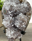 Natural Quartz Crystal on Metal Stand – Elegant Clear Crystal Statement Décor Piece - MWS2411