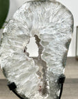 Quartz Geode Slice with Natural Druzy Crystals - MWS2908