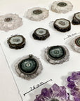 Natural Amethyst, Quartz & Jasper Stalactite Slices Wholesale Flat - Ideal for Pendants - STS0065