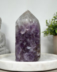 Natural Amethyst & Green Jasper Stone Tower - STP0159