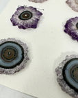 Natural Amerhyst Stalactite Slices Wholesale Flat - Ideal for Pendants - STS0036