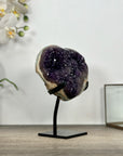 Amethyst & Green jasper Stone Heart Carving - HST0337