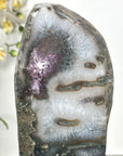 Amethyst and Quartz Slice Mineral Specimen for Home Decor - MWS2666