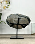 Natural Quartz Druzy Cluster with Metal Stand - MWS2775