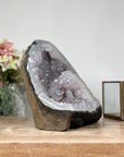 Natural Quartz Geode with Calcite & Red Hematite Crystal - CBP1081