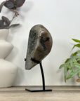 Natural Green Quartz Geode on Metal Stand - MWS3183
