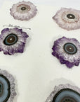 Natural Amerhyst Stalactite Slices Wholesale Flat - Ideal for Pendants - STS0036