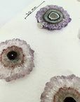 Natural Amethyst & Quartz Stalactite Slices Wholesale Flat - Ideal for Pendants - STS0043