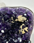 Natural Amehyst Cluster Geode with Calcite Inclusion - MWS2056