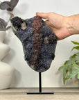 Unique Natural Amethyst, Calcite & Hematite Crystal Specimen - MWS3188