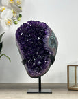 A Grade Amethyst Stone with Green Jasper Shell - MWS2219
