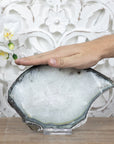 Natural Quarta & Green Jasper Slice Tray for Home Decor - SLC0019