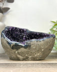 Natural Amethyst Geode with Calcite Crystal Formation - STGE0053