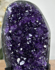 Deep Purple Amethyst Geode - Metallic Stand Included - MWS1814