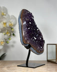 Stunning Natural Amethyst Crystal Cluster with Blue Banding Agate - MWS1791
