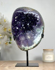 Top Quality Amethyst & Green Jasper Stone Geode - MWS1526