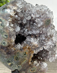 Natural Quartz Crystal on Metal Stand – Elegant Clear Crystal Statement Décor Piece - MWS2411
