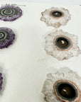 Natural Amethyst & Quartz Stalactite Slices Wholesale Flat - Ideal for Pendants - STS0043