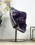 Natural Amethyst Crystal Cave on Metallic Stand - MWS2182