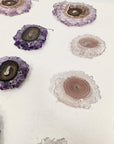 Genuine Amethyst, Quartz & Green Jasper Stalactite Slices Flat - Perfect for Crafting Unique Jewelry - STS0049