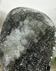 Green Sugar Quartz Cluster with Metal Stand - MWS3206