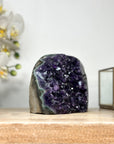 Natural Amethyst Crystal Cluster with Polished Edge for Home Decor Display - CBP1153