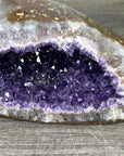 Natural Amethyst Geode with Polished Quartz Shell - STGE0049