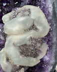 A+ Natural Amethyst with unique Calcite Crystal Inclusion - Collector Grade Specimen - MWS1776