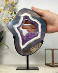 Large Natural Blue Agate & Amethyst Portal - MWS1949